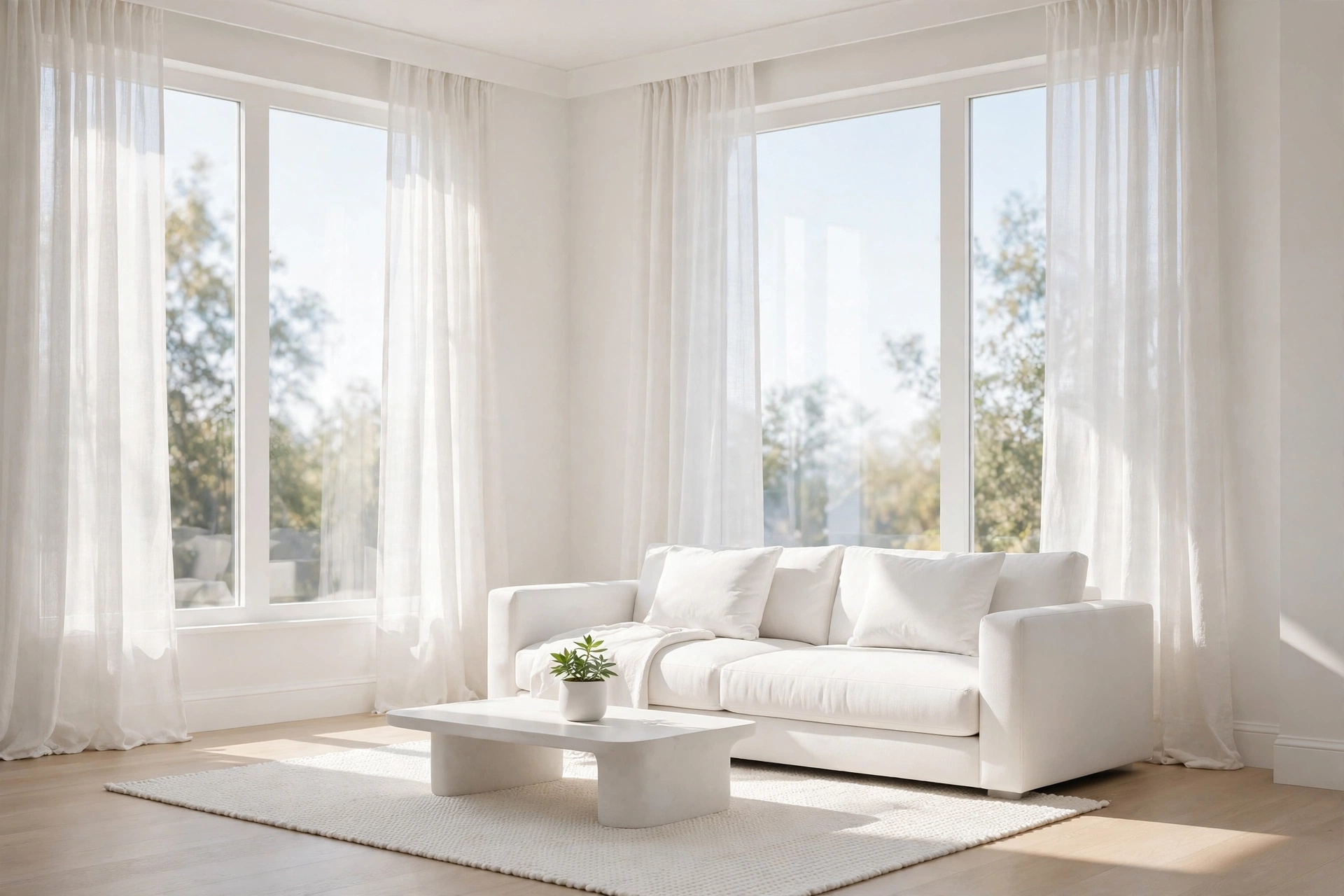 Bright clean living room